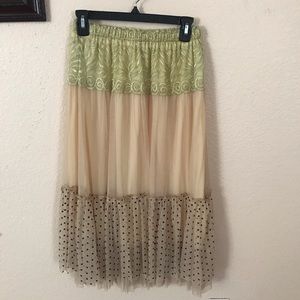 New gold lace skirt boho